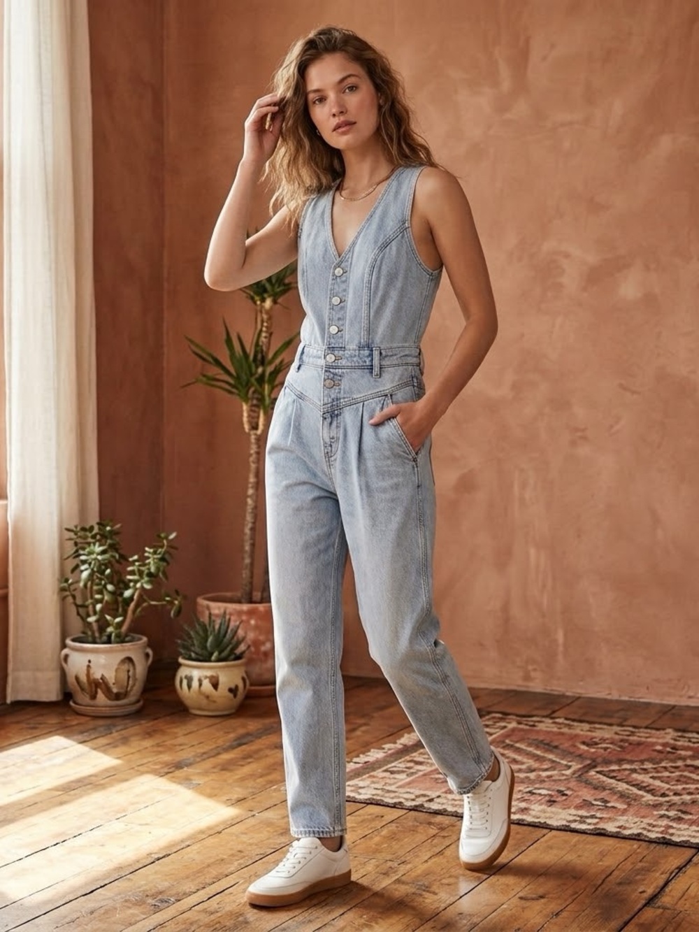 043-Citizens of Humanity Denim Jumpsuit Dew Drop Size 27 Sample NWOT